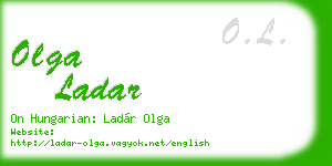olga ladar business card